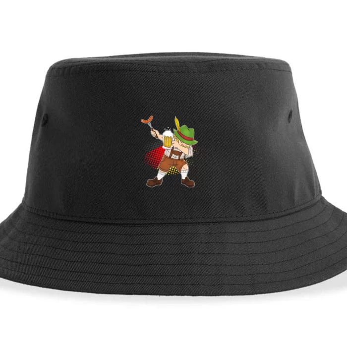 Dabbing Oktoberfest Guy Sustainable Bucket Hat