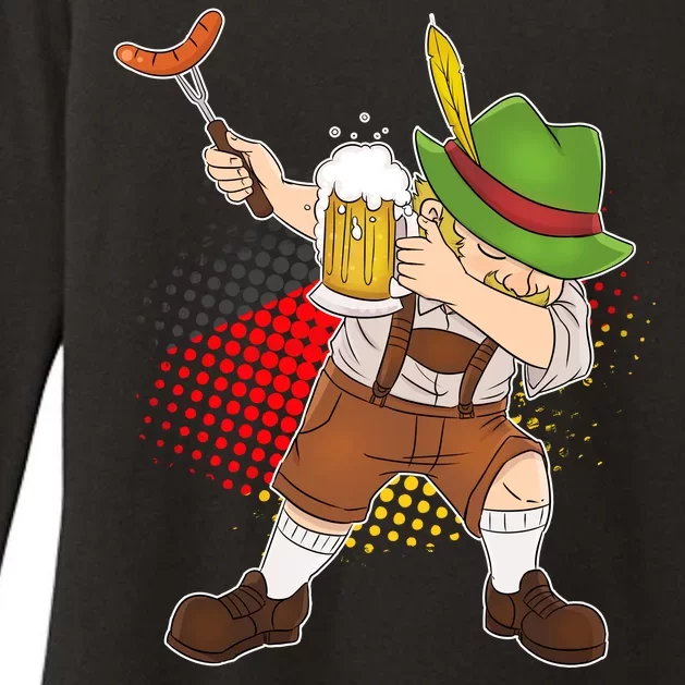 Dabbing Oktoberfest Guy Womens CVC Long Sleeve Shirt