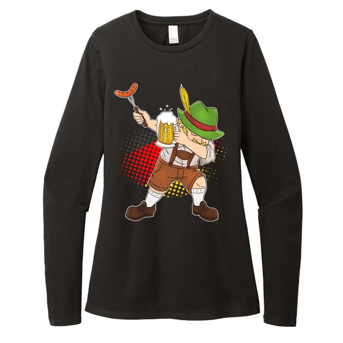 Dabbing Oktoberfest Guy Womens CVC Long Sleeve Shirt