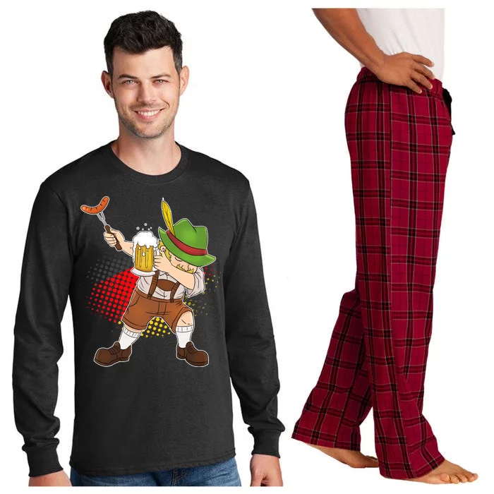 Dabbing Oktoberfest Guy Long Sleeve Pajama Set