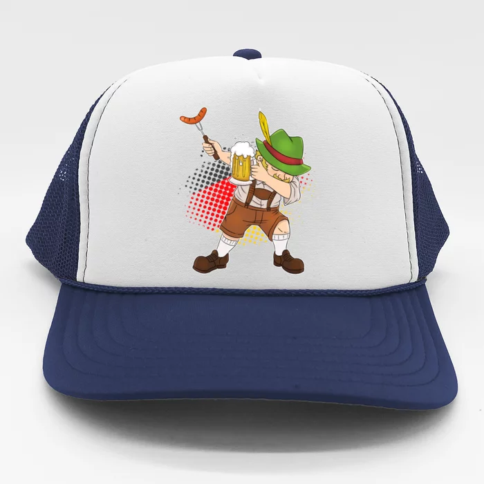 Dabbing Oktoberfest Guy Trucker Hat