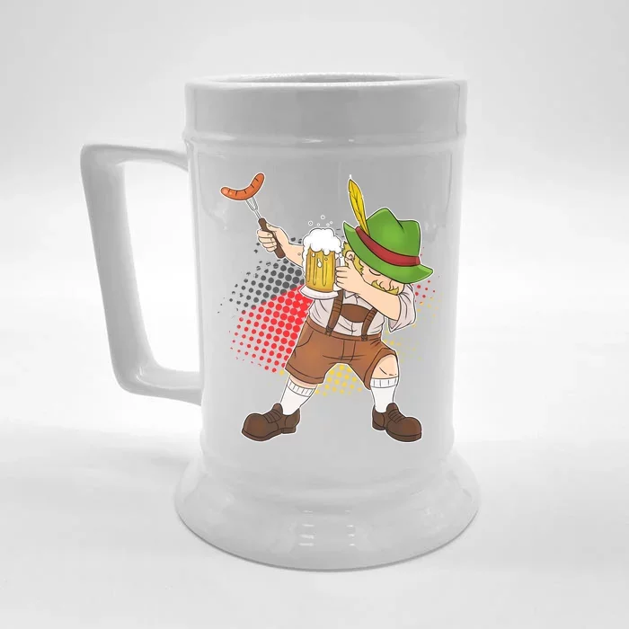 Dabbing Oktoberfest Guy Front & Back Beer Stein