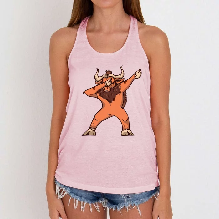 Dabbing Ox Women's Knotted Racerback Tank