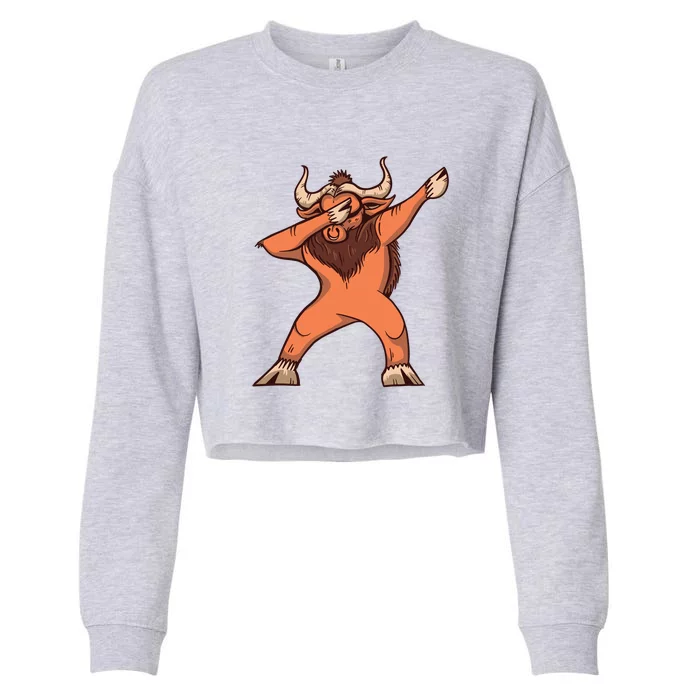 Dabbing Ox Cropped Pullover Crew