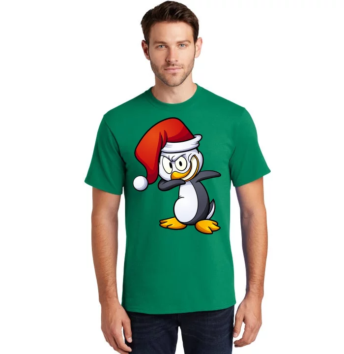 Dabbing Penguin Christmas Santa Hat Tall T-Shirt