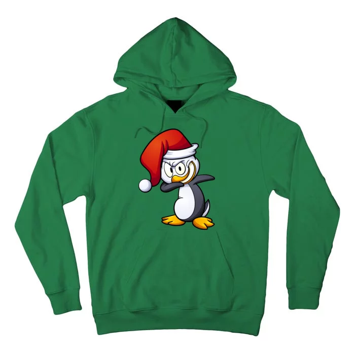 Dabbing Penguin Christmas Santa Hat Tall Hoodie