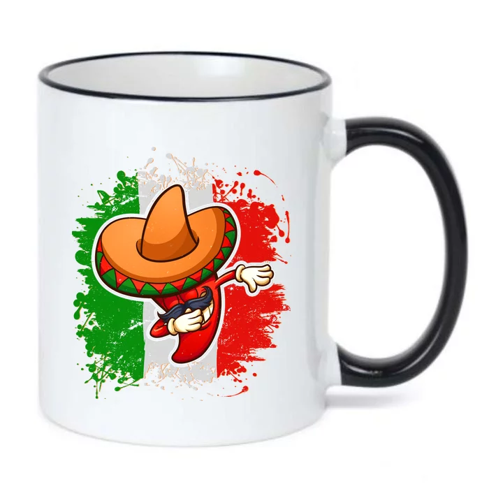 Dabbing Pepper Cinco de Mayo Black Color Changing Mug