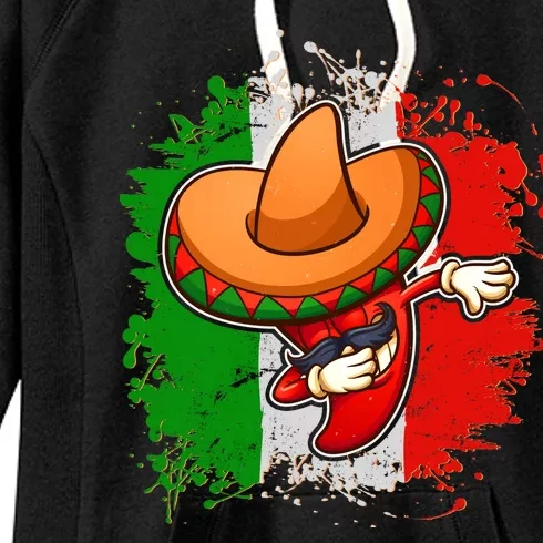 Dabbing Pepper Cinco de Mayo Women's Fleece Hoodie