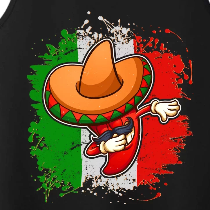 Dabbing Pepper Cinco de Mayo Performance Tank