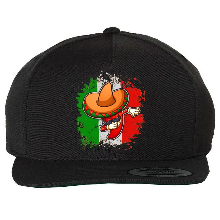 Dabbing Pepper Cinco de Mayo Wool Snapback Cap