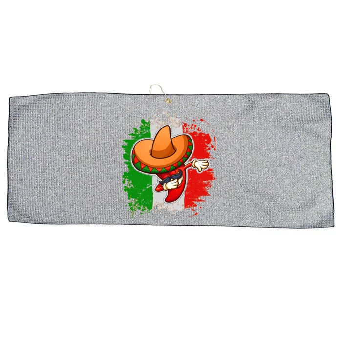 Dabbing Pepper Cinco de Mayo Large Microfiber Waffle Golf Towel