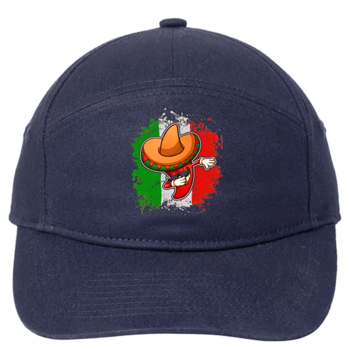 Dabbing Pepper Cinco de Mayo 7-Panel Snapback Hat