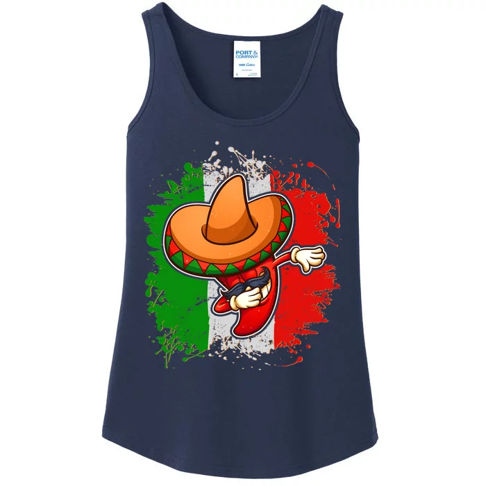 Dabbing Pepper Cinco de Mayo Ladies Essential Tank