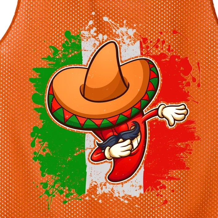 Dabbing Pepper Cinco de Mayo Mesh Reversible Basketball Jersey Tank