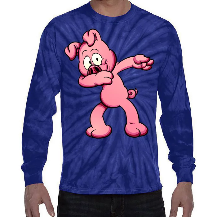 Dabbing Pig Tie-Dye Long Sleeve Shirt