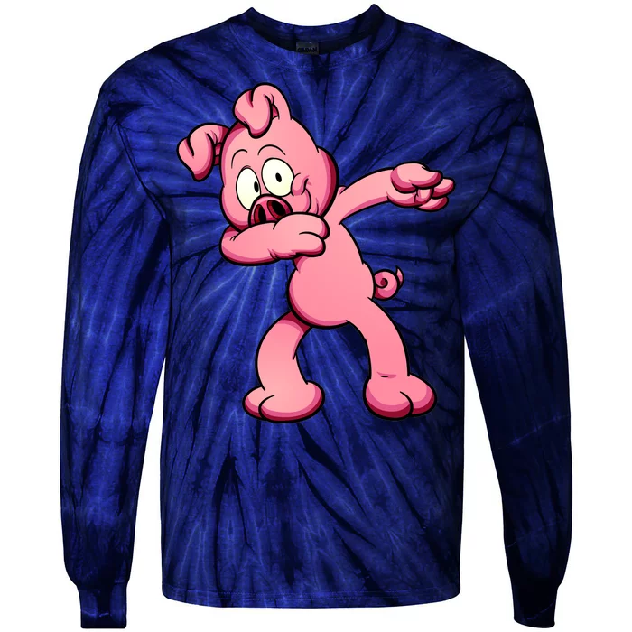 Dabbing Pig Tie-Dye Long Sleeve Shirt