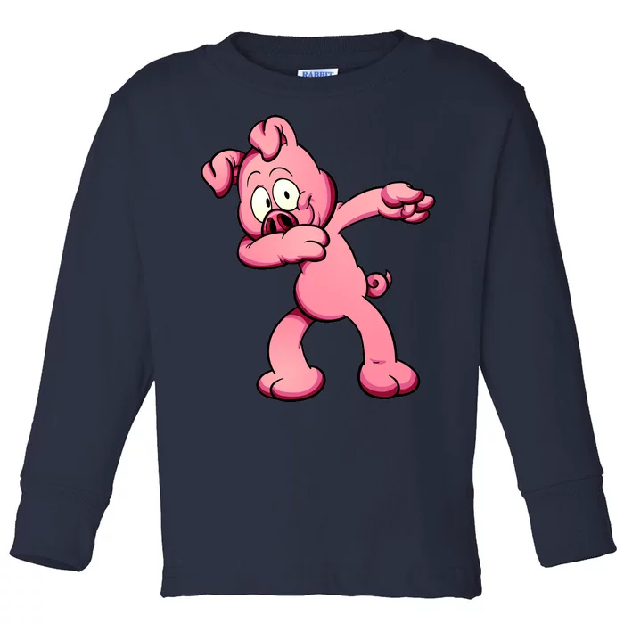 Dabbing Pig Toddler Long Sleeve Shirt