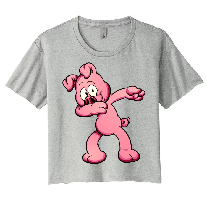 Dabbing Pig Women's Crop Top Tee