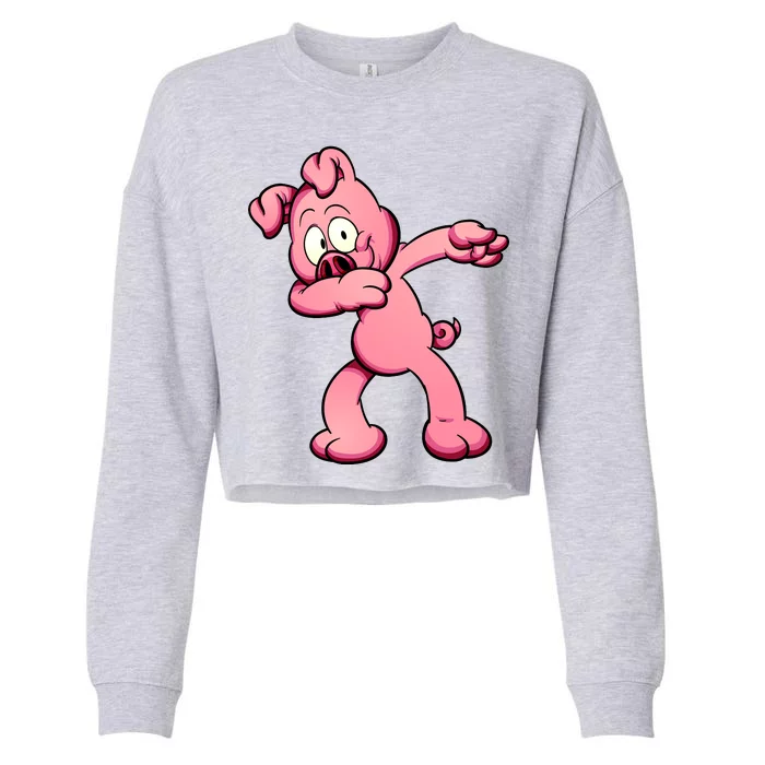 Dabbing Pig Cropped Pullover Crew