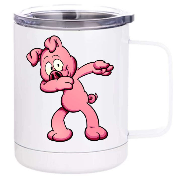 Dabbing Pig Front & Back 12oz Stainless Steel Tumbler Cup