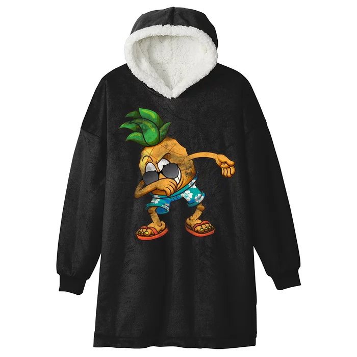 Dabbing Pineapple Hooded Wearable Blanket