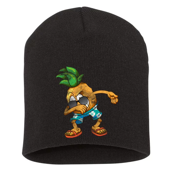 Dabbing Pineapple Short Acrylic Beanie