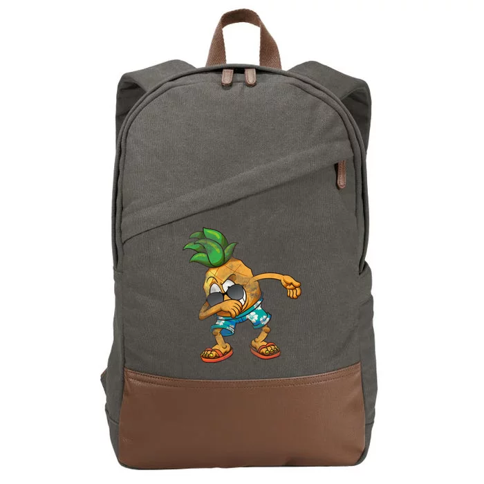 Dabbing Pineapple Cotton Canvas Backpack