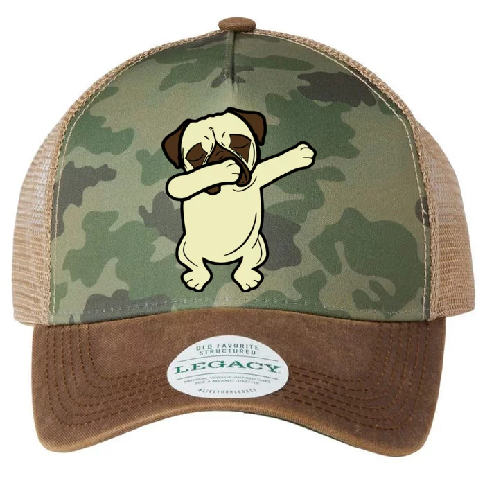 Dabbing Pug Doing the Dab Legacy Tie Dye Trucker Hat