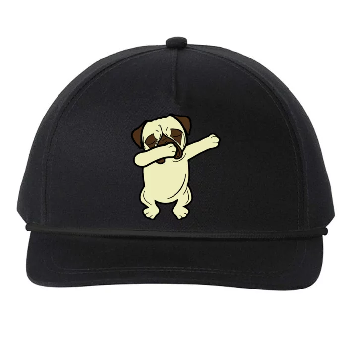 Dabbing Pug Doing the Dab Snapback Five-Panel Rope Hat