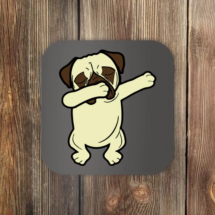 Dabbing Pug Doing the Dab Coaster