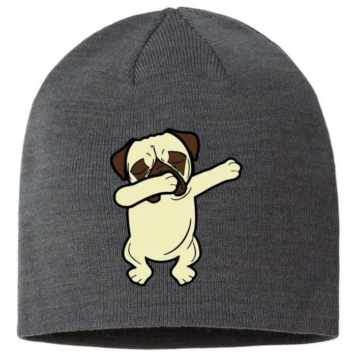 Dabbing Pug Doing the Dab 8 1/2in Sustainable Knit Beanie