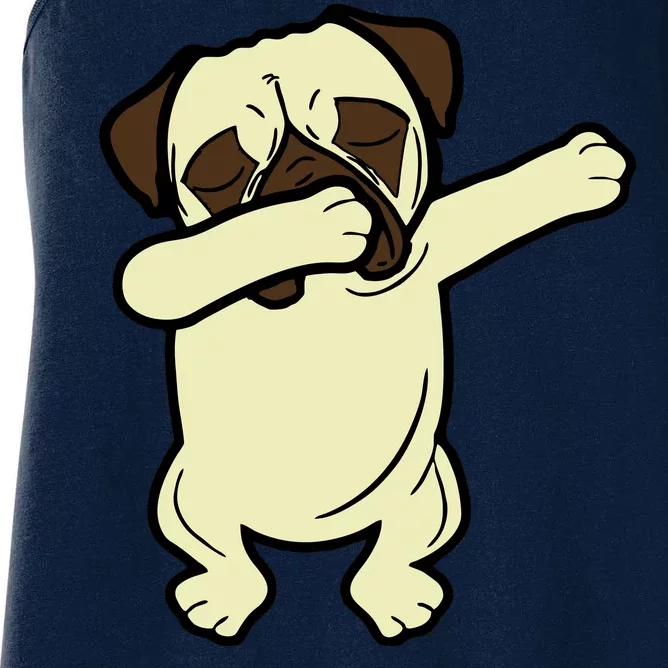 Dabbing Pug Doing the Dab Women's Racerback Tank