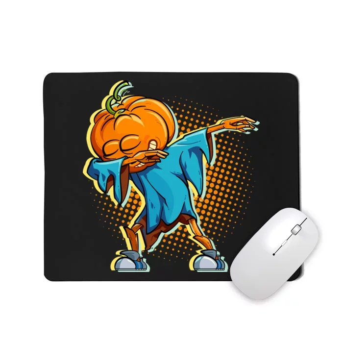 Dabbing Pumpkin Head Cool Funny Halloween Mousepad