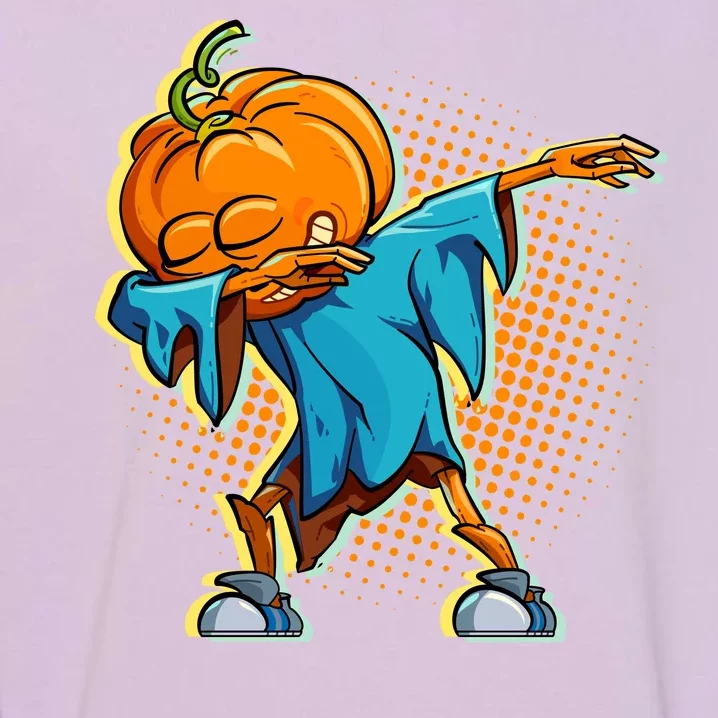 Dabbing Pumpkin Head Cool Funny Halloween Garment-Dyed Sweatshirt