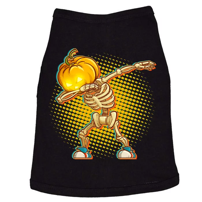 Dabbing Pumpkin Head Skeleton Doggie Tank