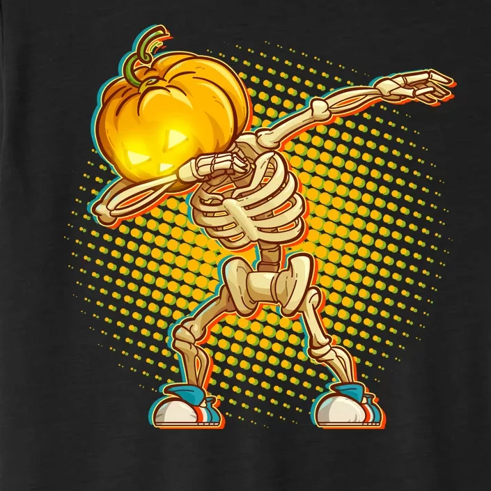 Dabbing Pumpkin Head Skeleton ChromaSoft Performance T-Shirt