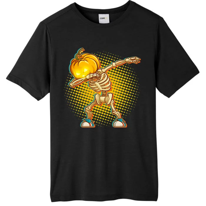 Dabbing Pumpkin Head Skeleton ChromaSoft Performance T-Shirt