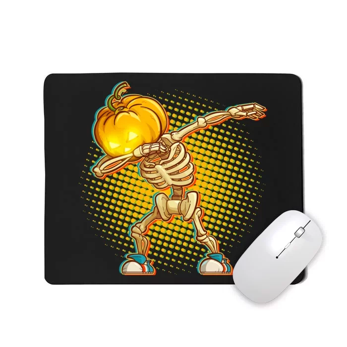 Dabbing Pumpkin Head Skeleton Mousepad