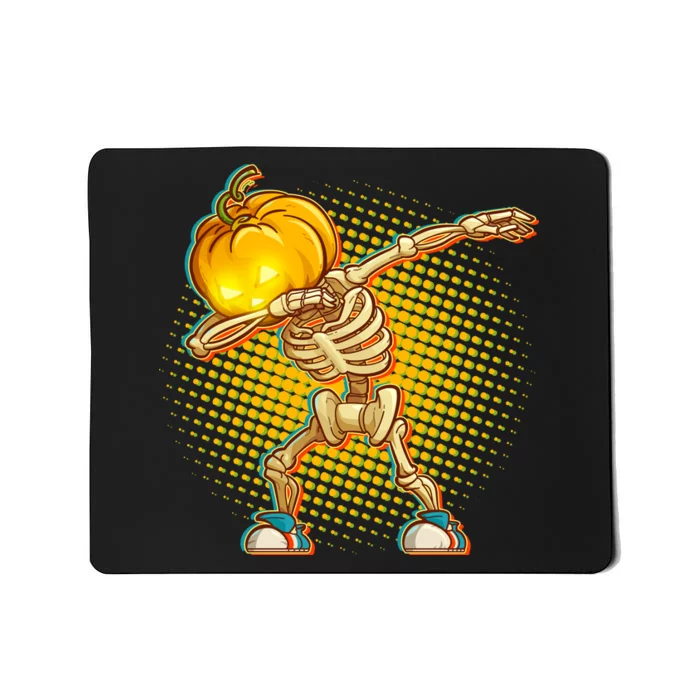 Dabbing Pumpkin Head Skeleton Mousepad