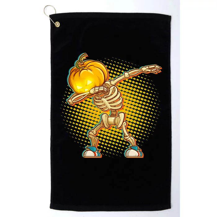 Dabbing Pumpkin Head Skeleton Platinum Collection Golf Towel