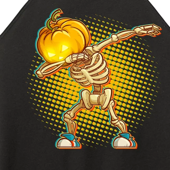 Dabbing Pumpkin Head Skeleton Women’s Perfect Tri Rocker Tank