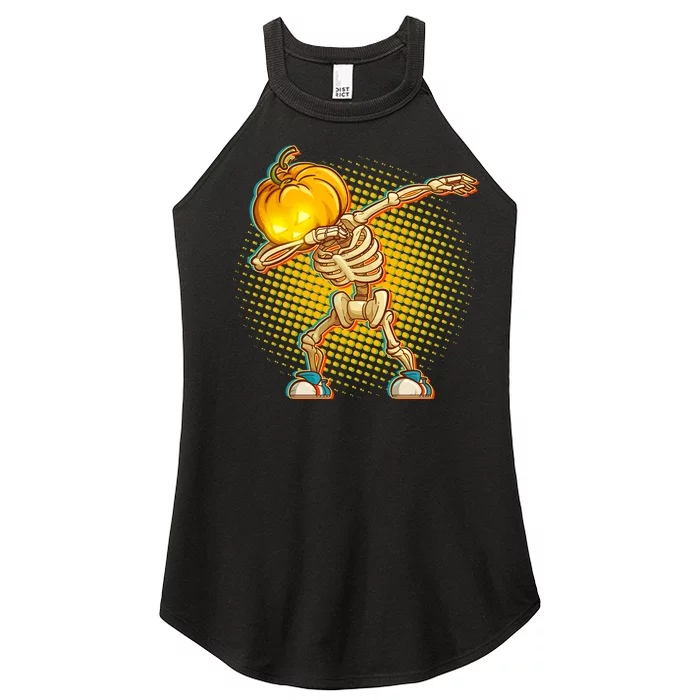 Dabbing Pumpkin Head Skeleton Women’s Perfect Tri Rocker Tank