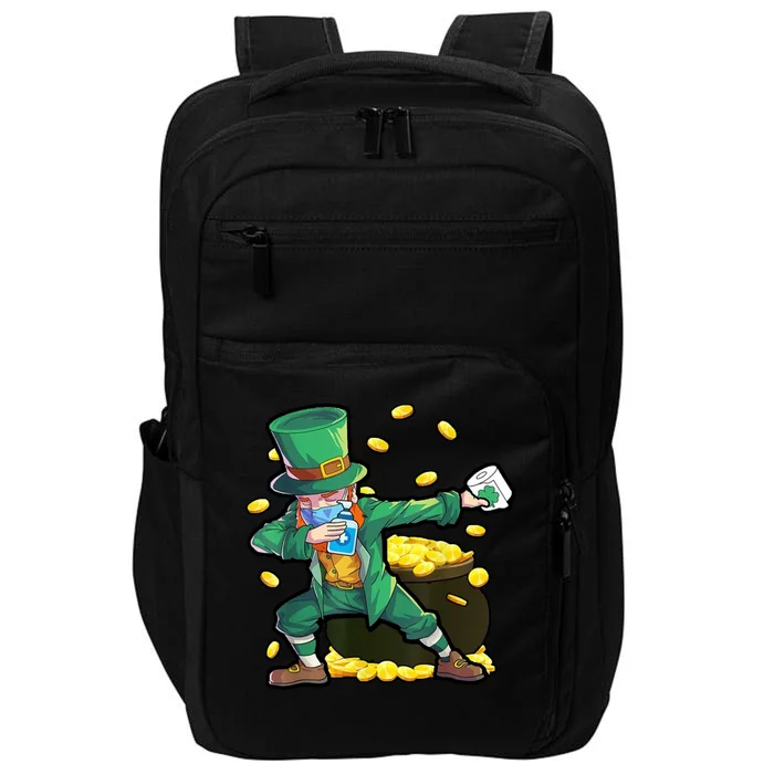 Dabbing Quarantine Leprechaun Impact Tech Backpack