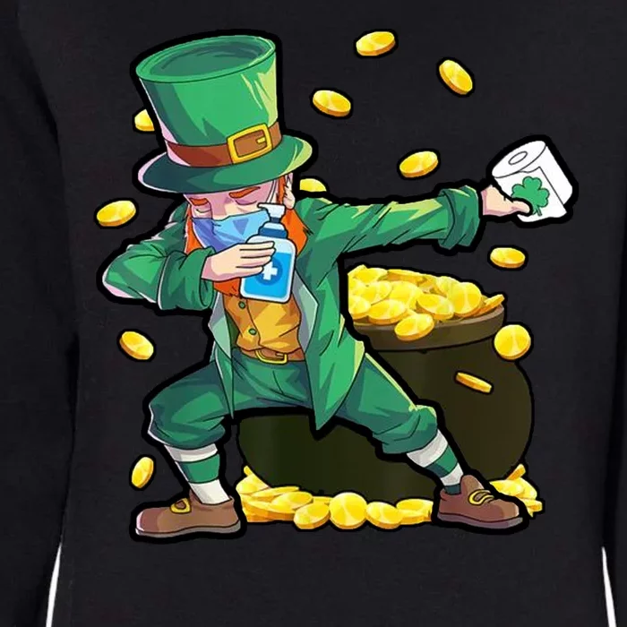 Dabbing Quarantine Leprechaun Womens California Wash Sweatshirt