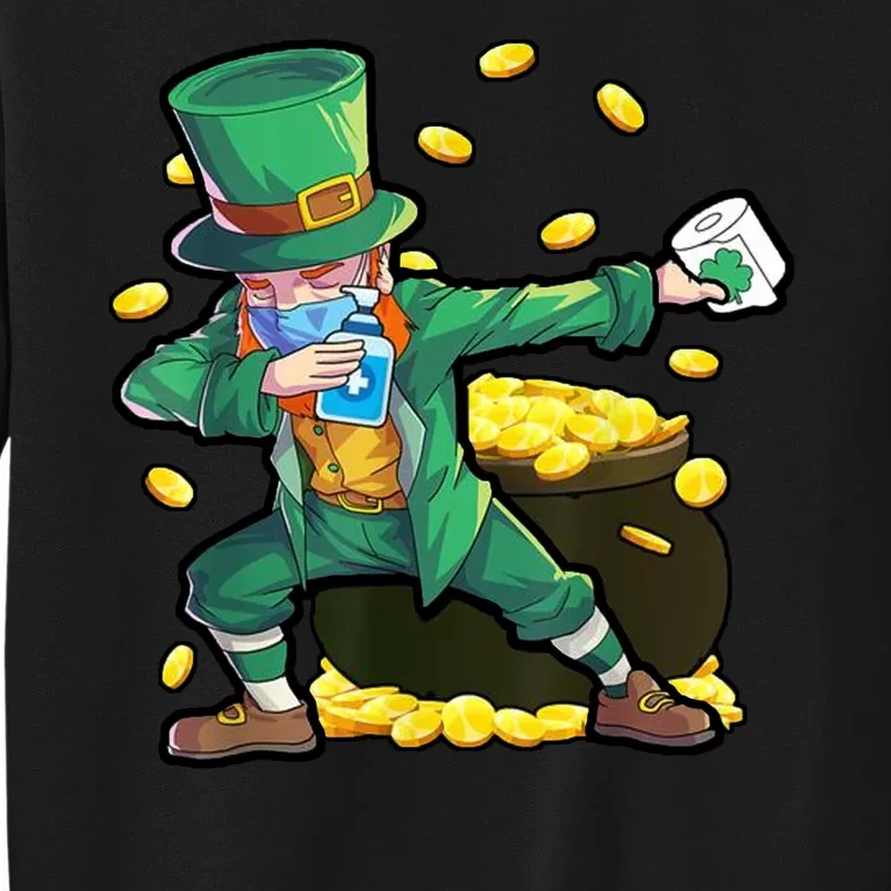 Dabbing Quarantine Leprechaun Tall Sweatshirt