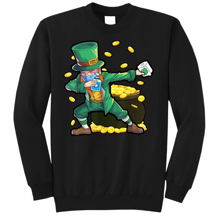 Dabbing Quarantine Leprechaun Tall Sweatshirt