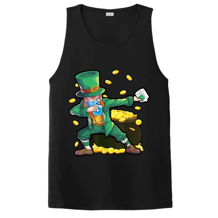 Dabbing Quarantine Leprechaun Performance Tank