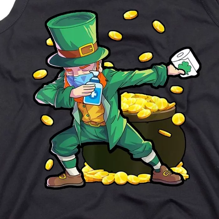 Dabbing Quarantine Leprechaun Tank Top