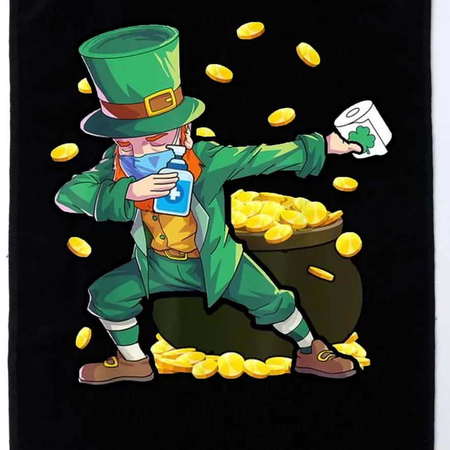 Dabbing Quarantine Leprechaun Platinum Collection Golf Towel