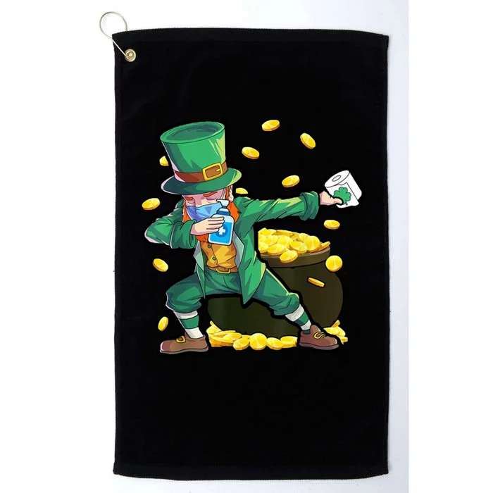 Dabbing Quarantine Leprechaun Platinum Collection Golf Towel